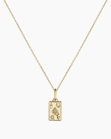 Diamond Ace Charm Necklace