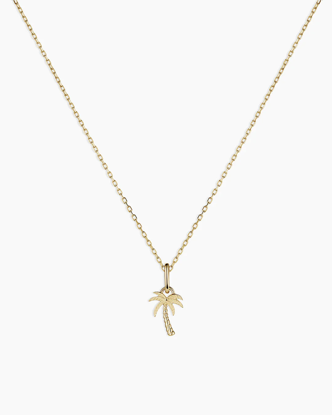 14k Gold Palm Charm Necklace