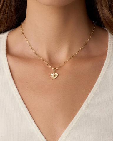 Vintage Heart Alphabet Parker Charm