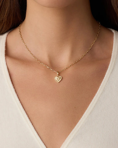 Vintage Heart Alphabet Parker Charm