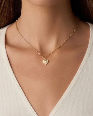 Vintage Heart Alphabet Parker Charm