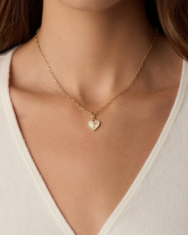 Vintage Heart Alphabet Parker Charm