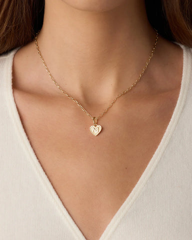 Vintage Heart Alphabet Parker Charm