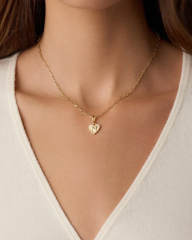 Vintage Heart Alphabet Parker Charm