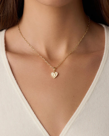 Vintage Heart Alphabet Parker Charm