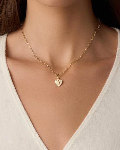 Vintage Heart Alphabet Parker Charm