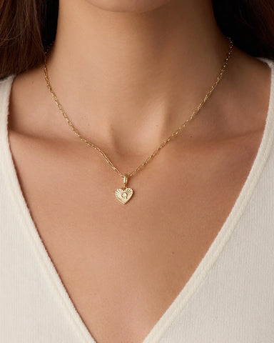 Vintage Heart Alphabet Parker Charm