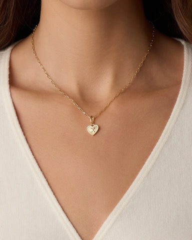 Vintage Heart Alphabet Parker Charm