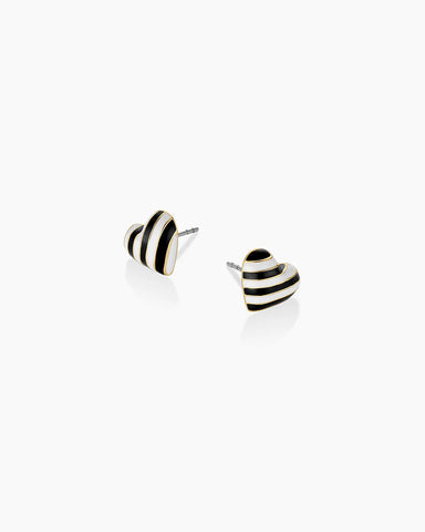 Campbell Enamel Heart Studs