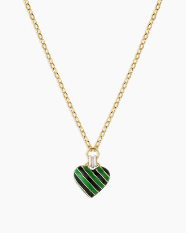 Campbell Enamel Heart Pendant Necklace