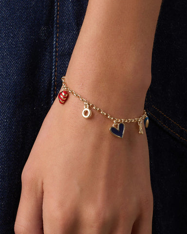 Campbell Heart Charm Bracelet
