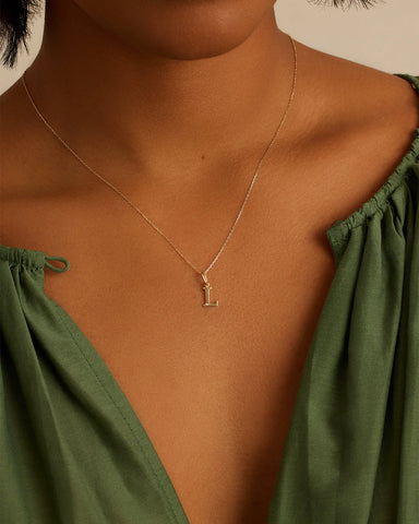 Diamond Vintage Alphabet Charm