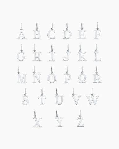 Diamond Vintage Alphabet Charm