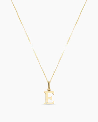 Diamond Vintage Alphabet Charm Necklace