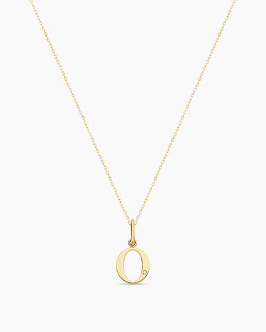 Diamond Vintage Alphabet Charm Necklace