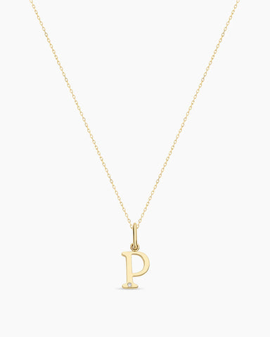 Diamond Vintage Alphabet Charm Necklace