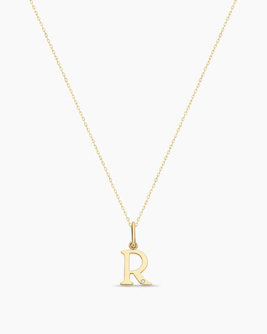 Diamond Vintage Alphabet Charm Necklace