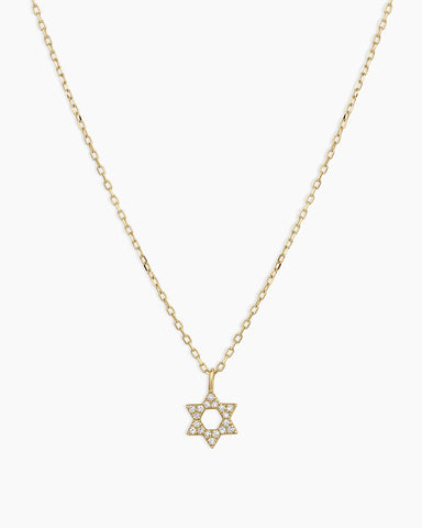Diamond Star of David Necklace
