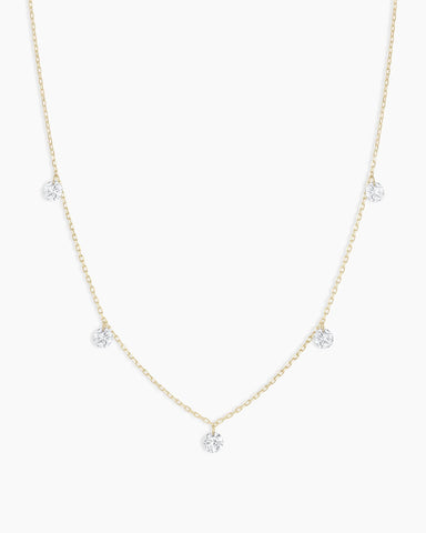 Floating Diamond Flutter Necklace
